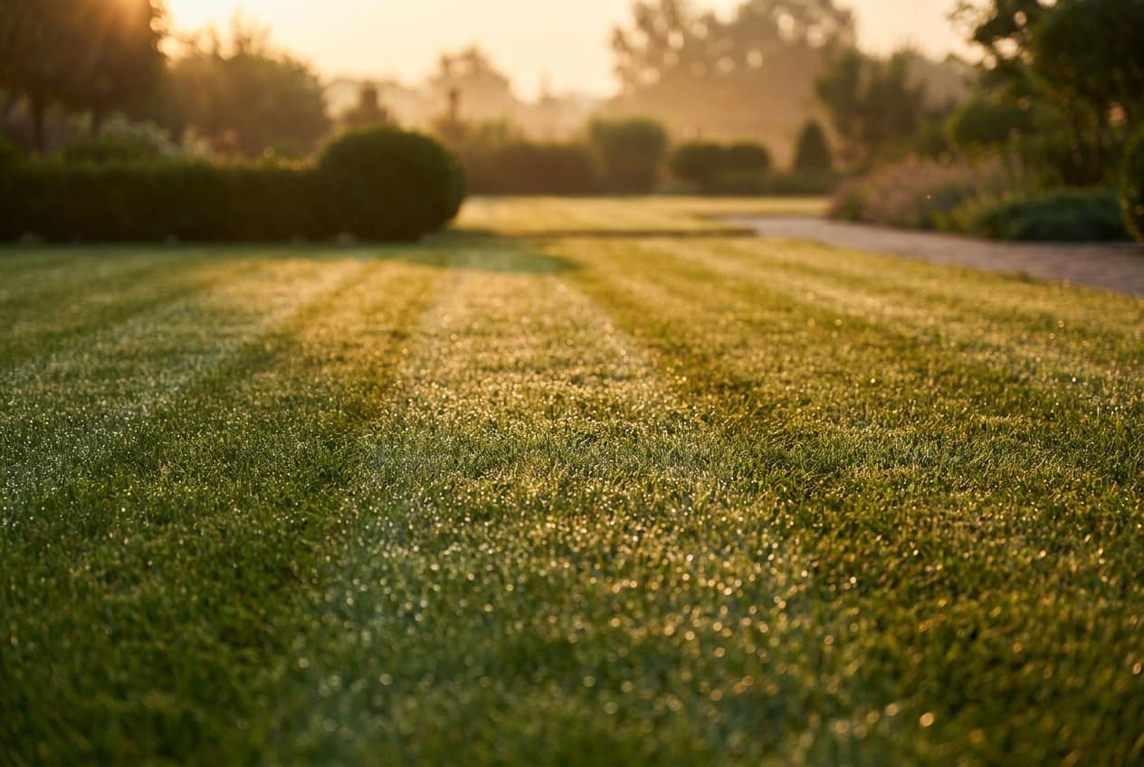 Representative concept: a freshly mowed, evenly striped lawn.