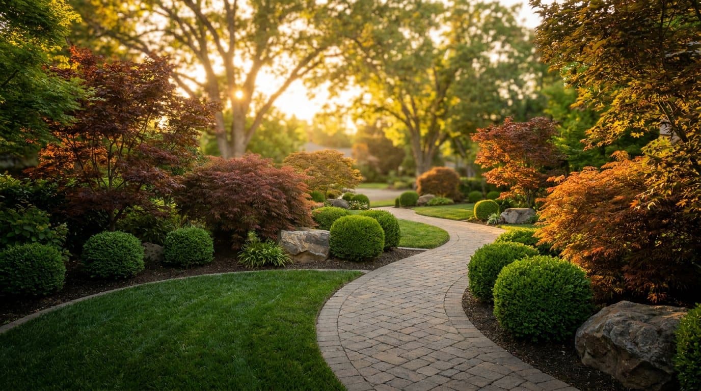 Representative Sonoma County landscape concept: planting, outdoor living, and open North Bay sky.