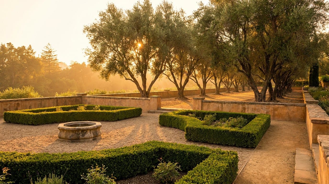 Representative Sonoma County landscape concept: planting, outdoor living, and open North Bay sky.
